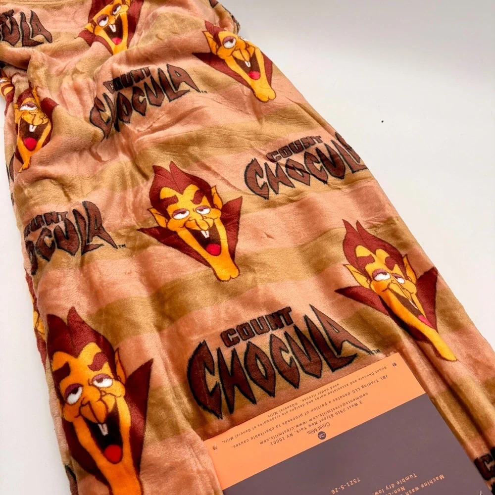 Count Chocula Oversized Plush Throw Blanket 60x70 Retro Cereal Halloween